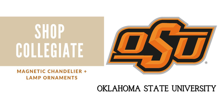 OKLAHOMA STATE - MAGNETIC ORNAMENTS - Chandelier and Lamp Shade TrimKits® | MagTrim Designs LLC