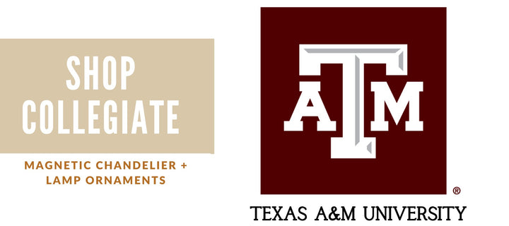 TEXAS A & M UNIVERSITY- MAGNETIC ORNAMENTS - Chandelier and Lamp Shade TrimKits® | MagTrim Designs LLC