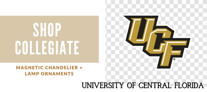 UNIVERSITY of CENTRAL FLORIDA - MAGNETIC ORNAMENTS - Chandelier and Lamp Shade TrimKits® | MagTrim Designs LLC