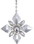 CLEAR JEWELED SNOWFLAKE (Set/3) MAGNETIC CHANDELIER ORNAMENT
