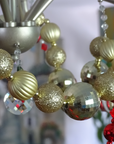72" ( 6 Feet) Gold Ball MAGNETIC Holiday Garland
