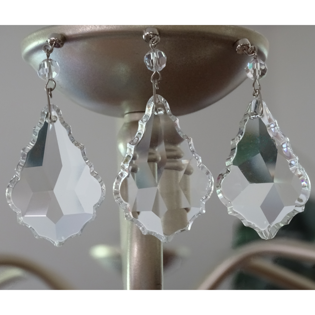 4", 3", 2.5" CLEAR TRADITIONAL CRYSTAL PENDALOGUE - 3 Sizes Available - Magnetic Chandelier Crystal