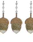 BEJEWELED ACORN (Set/3) MAGNETIC FALL CHANDELIER ORNAMENT