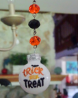 2" MINI HALLOWEEN BALL ORNAMENT (SET/3)– WHITE TRICK OR TREAT