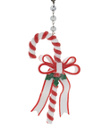 CANDY CANE w/ GREEN BOW (Set/3) MAGNETIC CHANDELIER ORNAMENT