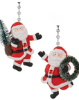 RED RHINESTONE SANTA - 2 STYLES AVAILABLE (Set/3) MAGNETIC CHANDELIER ORNAMENT