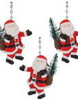 RED RHINESTONE SANTA - 2 STYLES AVAILABLE (Set/3) MAGNETIC CHANDELIER ORNAMENT
