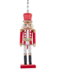 GLITTER RED + WHITE NUTCRACKER (Set/1) MAGNETIC CHANDELIER ORNAMENT