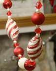 72" ( 6 Feet) Peppermint Ball MAGNETIC Holiday Garland