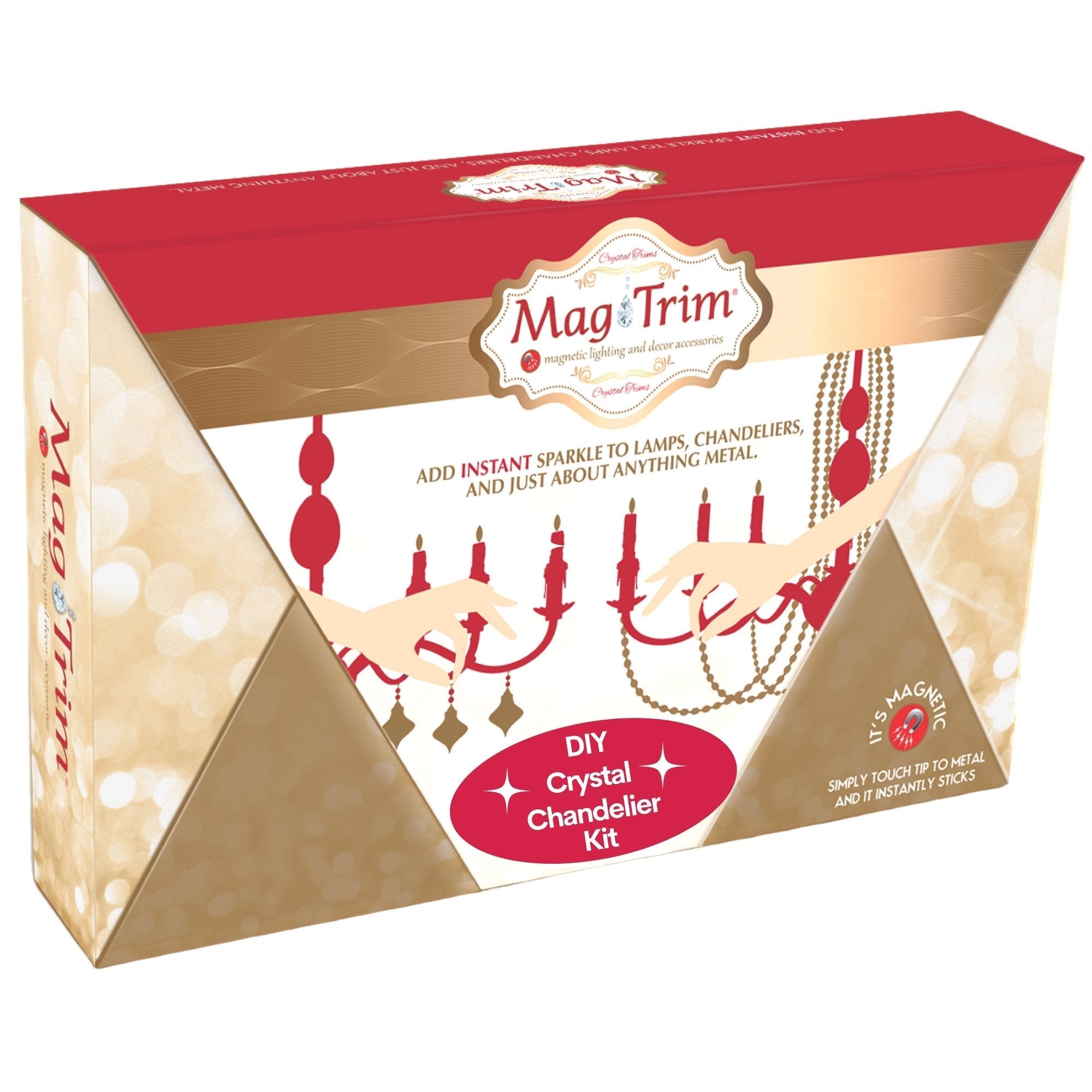 2" CLEAR "MINI" TRADITIONAL CRYSTAL PENDALOGUE (Box of 6) Magnetic Chandelier Crystal - MagTrim Designs LLC
