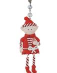RED HOLIDAY ELF (Set/3) - MAGNETIC CHANDELIER ORNAMENT - 2 STYLES