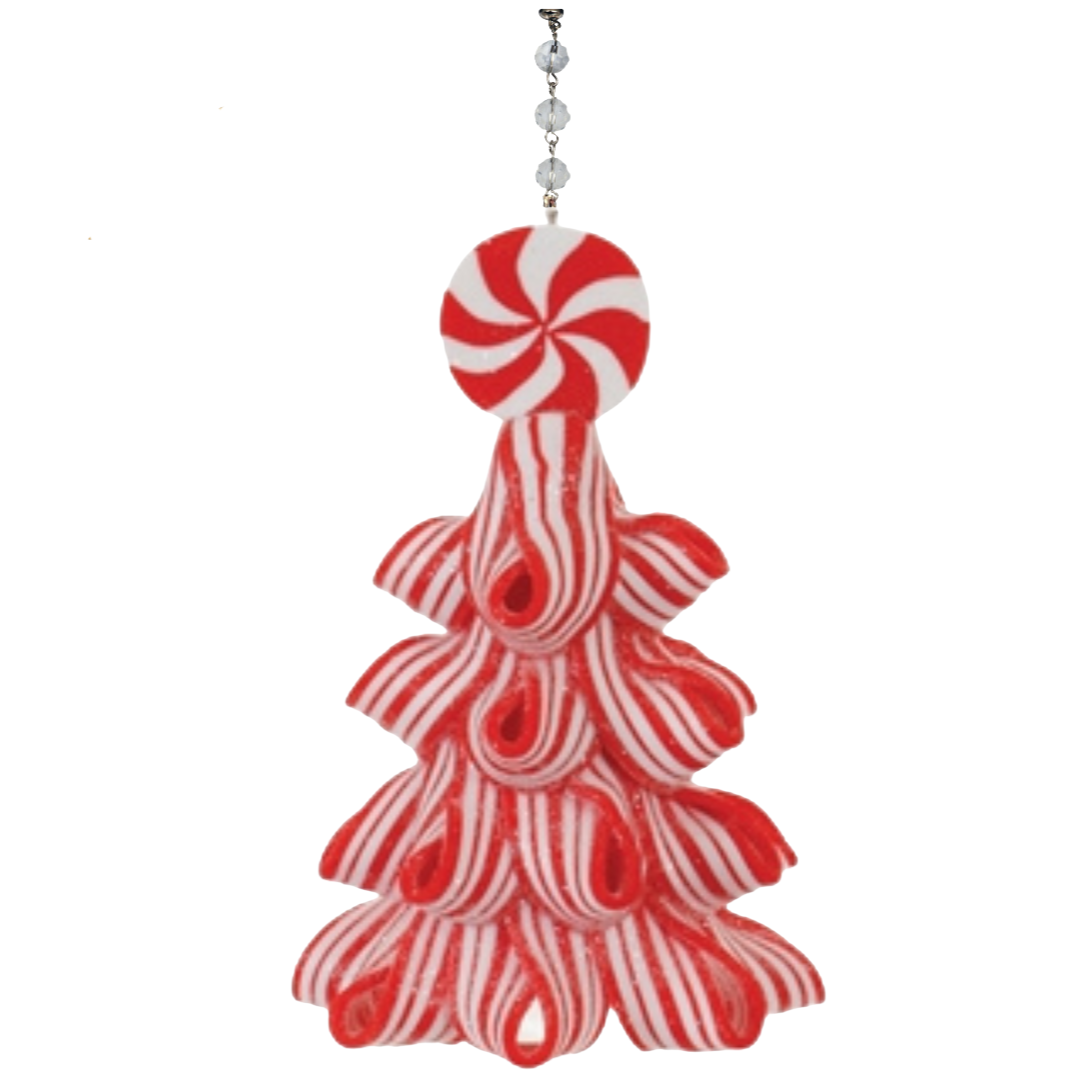 PEPPERMINT TREE (Set/3) or (Set/1) MAGNETIC CHANDELIER ORNAMENT