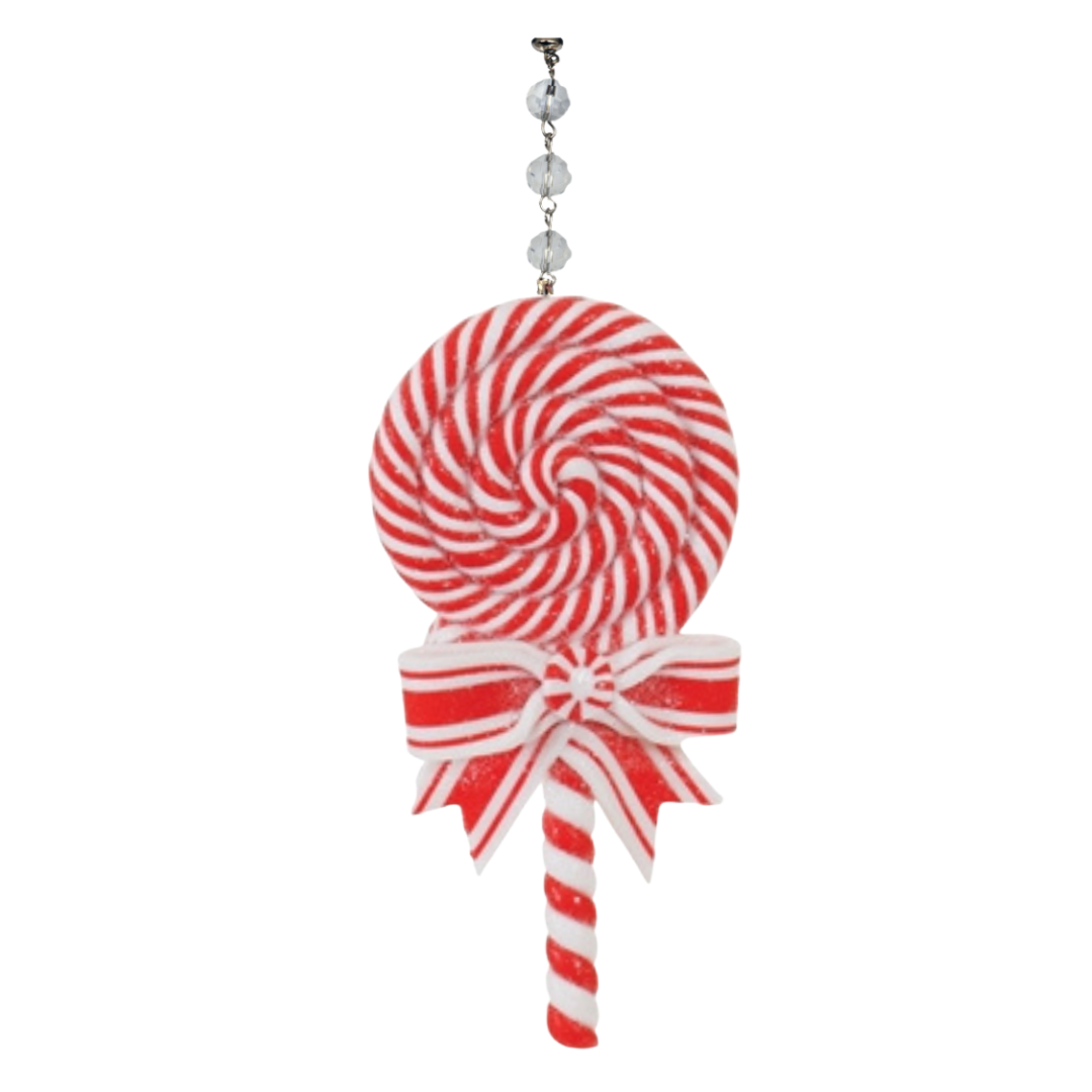 PEPPERMINT LOLLY POP (Set/3) MAGNETIC CHANDELIER ORNAMENT