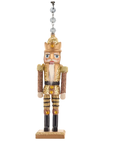 GLITTER GOLD + BLACK NUTCRACKERS (Set/1) or (Set/3)MAGNETIC CHANDELIER ORNAMENT