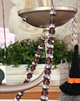 HALLOWEEN CHANDELIER MAKEOVER KIT - (3) Multi-Color Witch Hats + (3) 12" Purple/Silver Crystal Bead Garland
