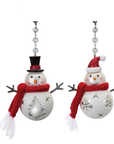 SNOWMAN w/ RED SCARF (Set/1) MAGNETIC CHANDELIER ORNAMENT - 2 STYLES AVAILABLE