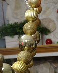 72" ( 6 Feet) Gold Ball MAGNETIC Holiday Garland