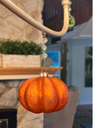 MERCURY GLASS PUMPKIN - (Set/1) - MAGNETIC HALLOWEEN ORNAMENT