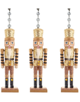 GLITTER GOLD + BLACK NUTCRACKERS (Set/1) or (Set/3)MAGNETIC CHANDELIER ORNAMENT