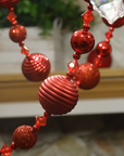 72" ( 6 Feet) Red Ball MAGNETIC Holiday Garland