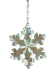CLEAR CRYSTAL SNOWFLAKE (Set/3) MAGNETIC CHANDELIER ORNAMENT
