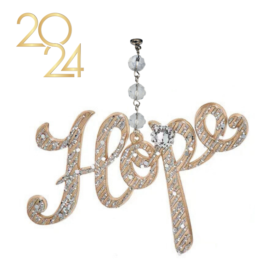 SILVER HOPE (Set/1) OR (Set/3 ) MAGNETIC CHANDELIER ORNAMENT