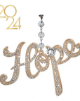 PLATINUM SILVER HOPE, NOEL, JOY (Set/1) MAGNETIC CHANDELIER ORNAMENT