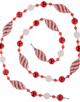 72" ( 6 Feet) Peppermint Ball MAGNETIC Holiday Garland