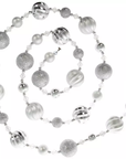 72" ( 6 Feet) Silver Ball MAGNETIC Holiday Garland
