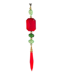 RED/GREEN DANGLE JEWEL (Set/1) MAGNETIC CHANDELIER ACCESSORY