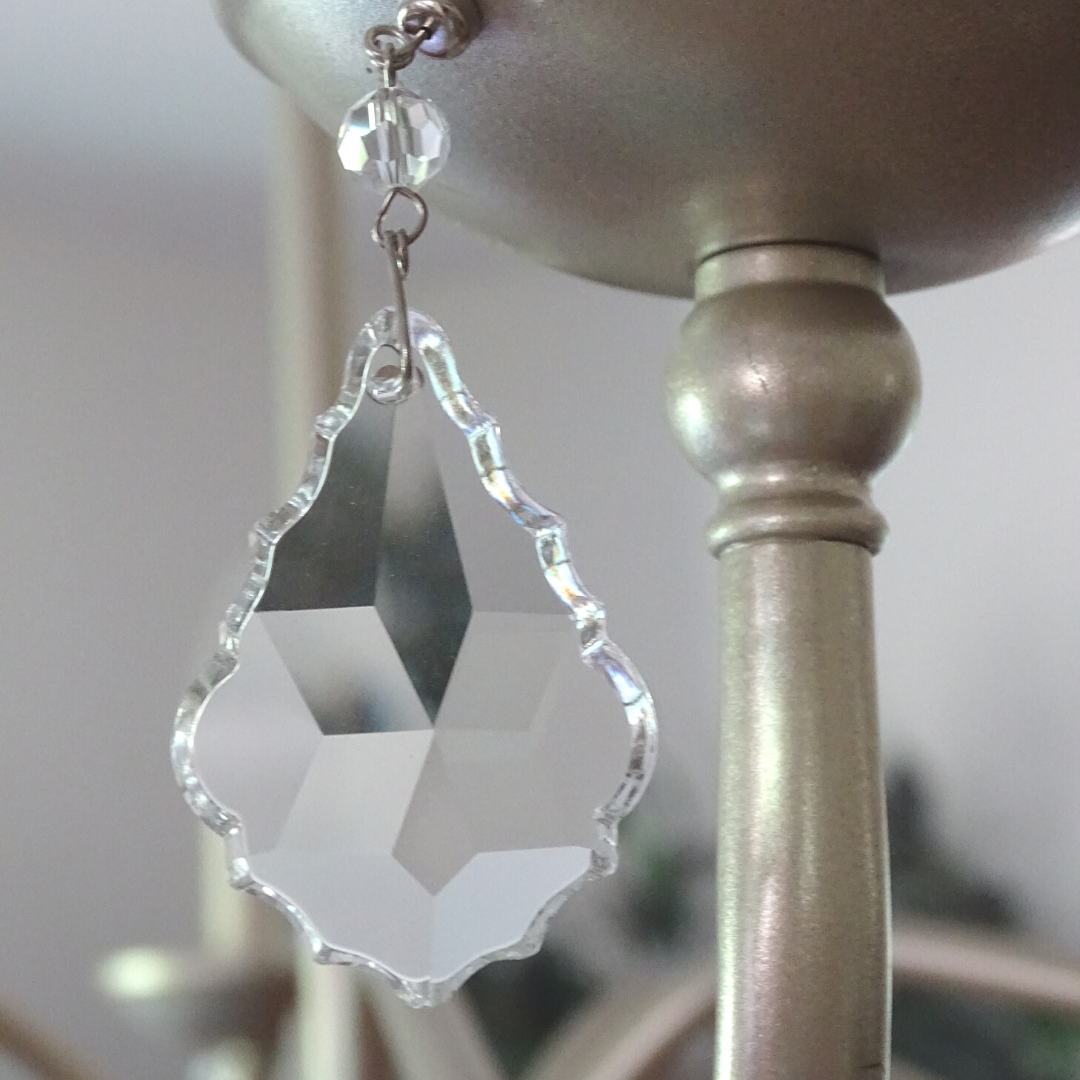 4", 3", 2.5" CLEAR TRADITIONAL CRYSTAL PENDALOGUE - 3 Sizes Available - Magnetic Chandelier Crystal
