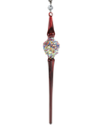 9.5"+ 11" JEWELED RED GLASS FINIAL (Set/1) MAGNETIC CHANDELIER ORNAMENT