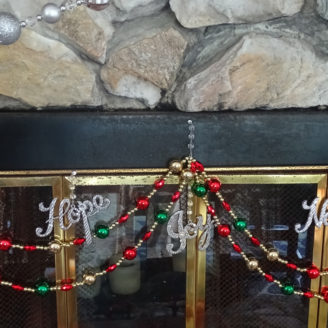 54" ( 4.5 Feet) Red/Green/Gold SMALL BALL Magnetic Holiday Garland