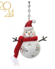 SNOWMAN w/ RED SCARF (Set/1) MAGNETIC CHANDELIER ORNAMENT - 2 STYLES AVAILABLE