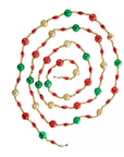 54" ( 4.5 Feet) Red/Green/Gold SMALL BALL Magnetic Holiday Garland