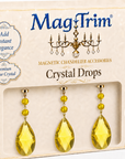 3" Yellow Faceted Weaved Almond Trimkit magnetic chandelier crystal