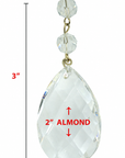 COMPLETE CHANDELIER MAKEOVER KIT - 3" Classic Weaved Almond Magnetic Crystal + Magnetic Chandelier Garland ( 6 Piece Kit)