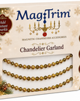 12" GOLD CRYSTAL BEAD MAGNETIC CHANDELIER GARLAND (Set/3)