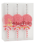 PEPPERMINT LOLLY POP (Set/3) MAGNETIC CHANDELIER ORNAMENT