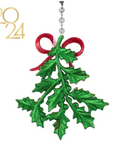 GLITTER RED/GREEN HOLLY (Set/3) MAGNETIC CHANDELIER ORNAMENT