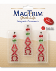 Greek Logo Bling - Alpha Chi Omega - Magnetic Ornament (Set of 3) Blister Pack Set/3