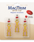 Greek Logo Bling - Chi Omega (Set of 3) MAGNETIC ORNAMENT Blister Pack Set/3