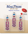 Greek Logo Bling - Pi Beta Phi (Set of 3) MAGNETIC ORNAMENT Blister Pack Set/3