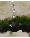 3" WHIMSICAL "EYE LASH" BAT (Set/3) MAGNETIC HALLOWEEN CHANDELIER ORNAMENT
