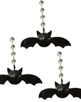 3" WHIMSICAL "EYE LASH" BAT (Set/3) MAGNETIC HALLOWEEN CHANDELIER ORNAMENT