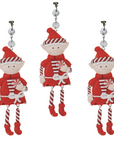 RED HOLIDAY ELF (Set/3) - MAGNETIC CHANDELIER ORNAMENT - 2 STYLES