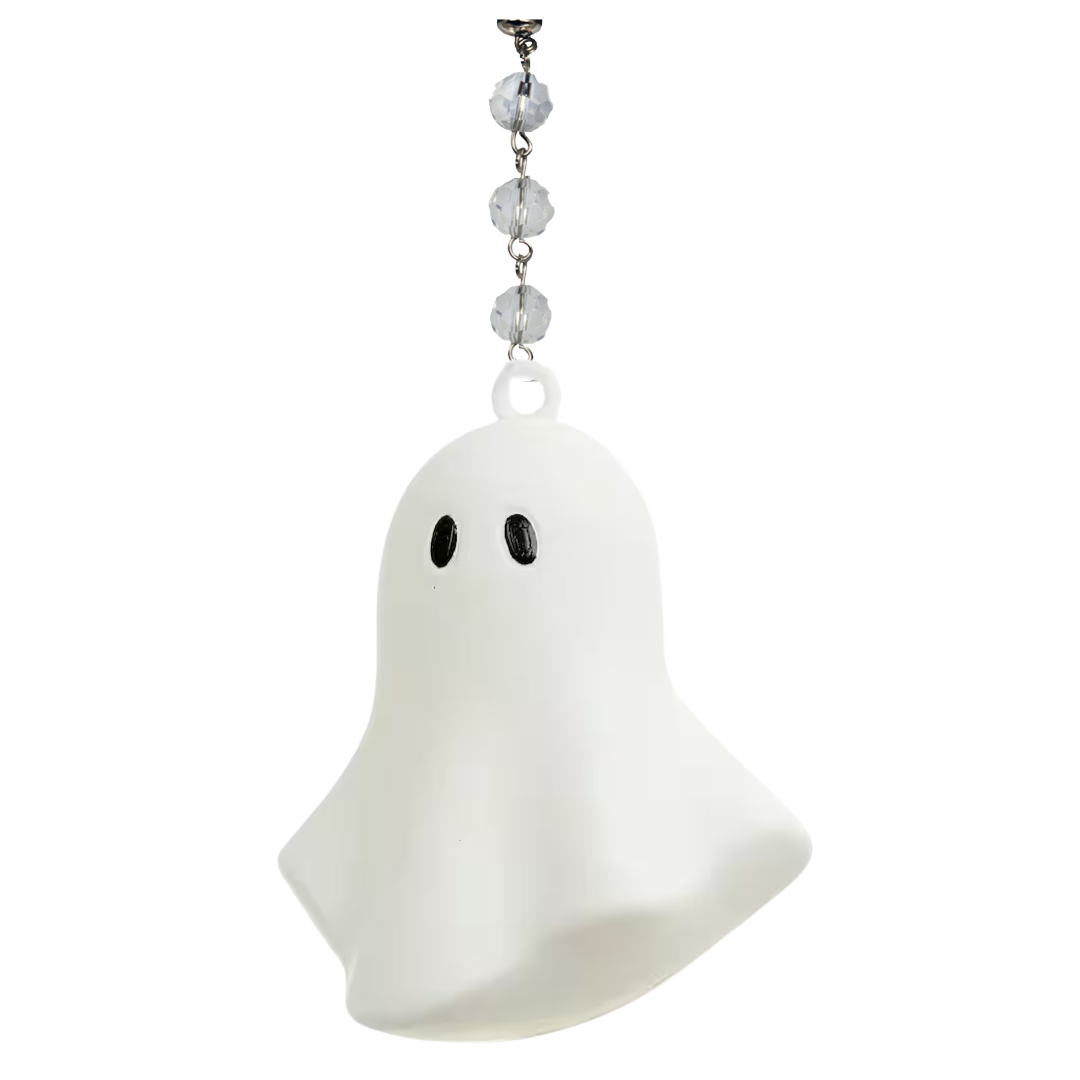 3" WHITE GHOST (Set/3) MAGNETIC HALLOWEEN CHANDELIER ORNAMENT
