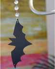 4" BLACK BAT (Set/3) MAGNETIC HALLOWEEN CHANDELIER ORNAMENT