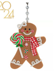 GINGERBREAD "PEOPLE" (Set/1) MAGNETIC CHANDELIER ORNAMENT - MULTIPLE STYLES