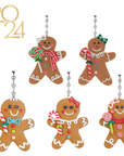 GINGERBREAD "PEOPLE" (Set/1) MAGNETIC CHANDELIER ORNAMENT - MULTIPLE STYLES
